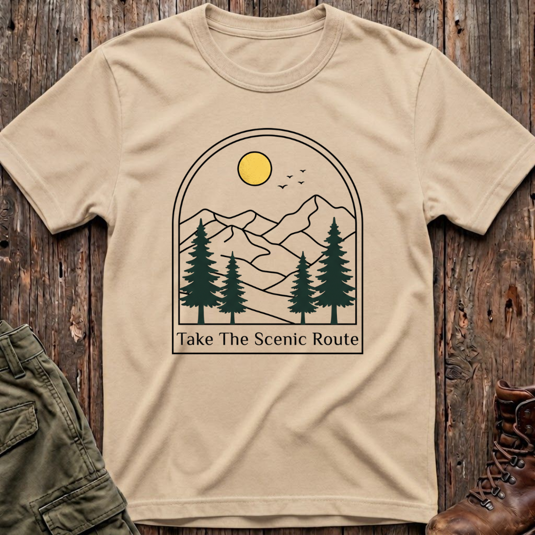 The Scenic Route in the pines T-Shirt