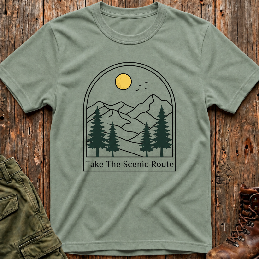 The Scenic Route in the pines T-Shirt