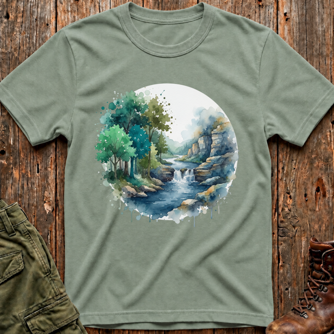 Watercolor Waterfall T-Shirt
