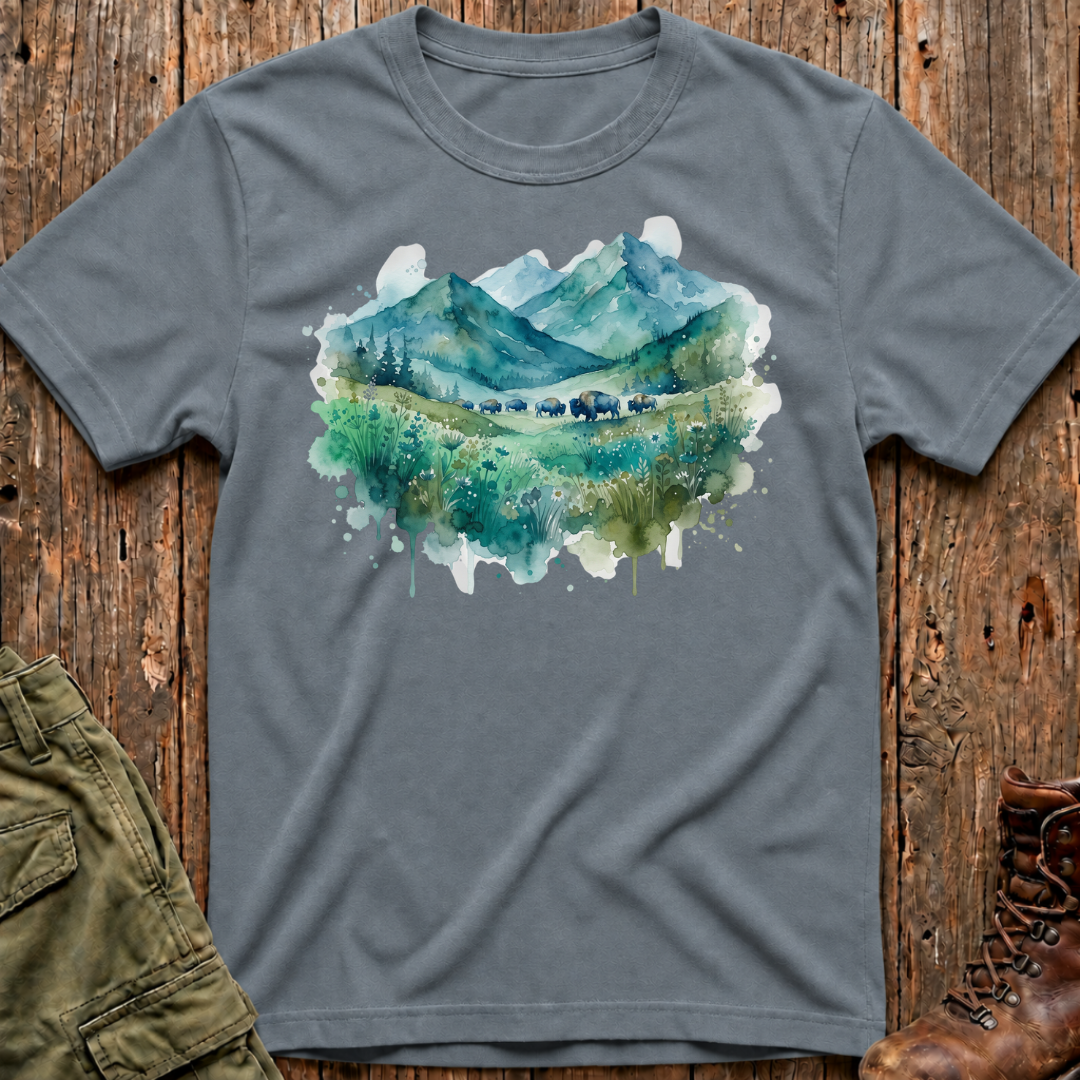 Bison Watercolor T-Shirt