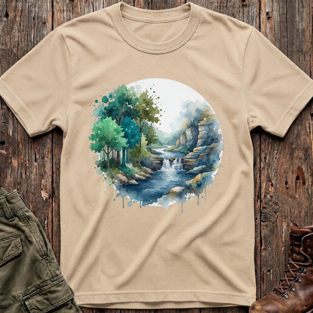 Watercolor Waterfall T-Shirt