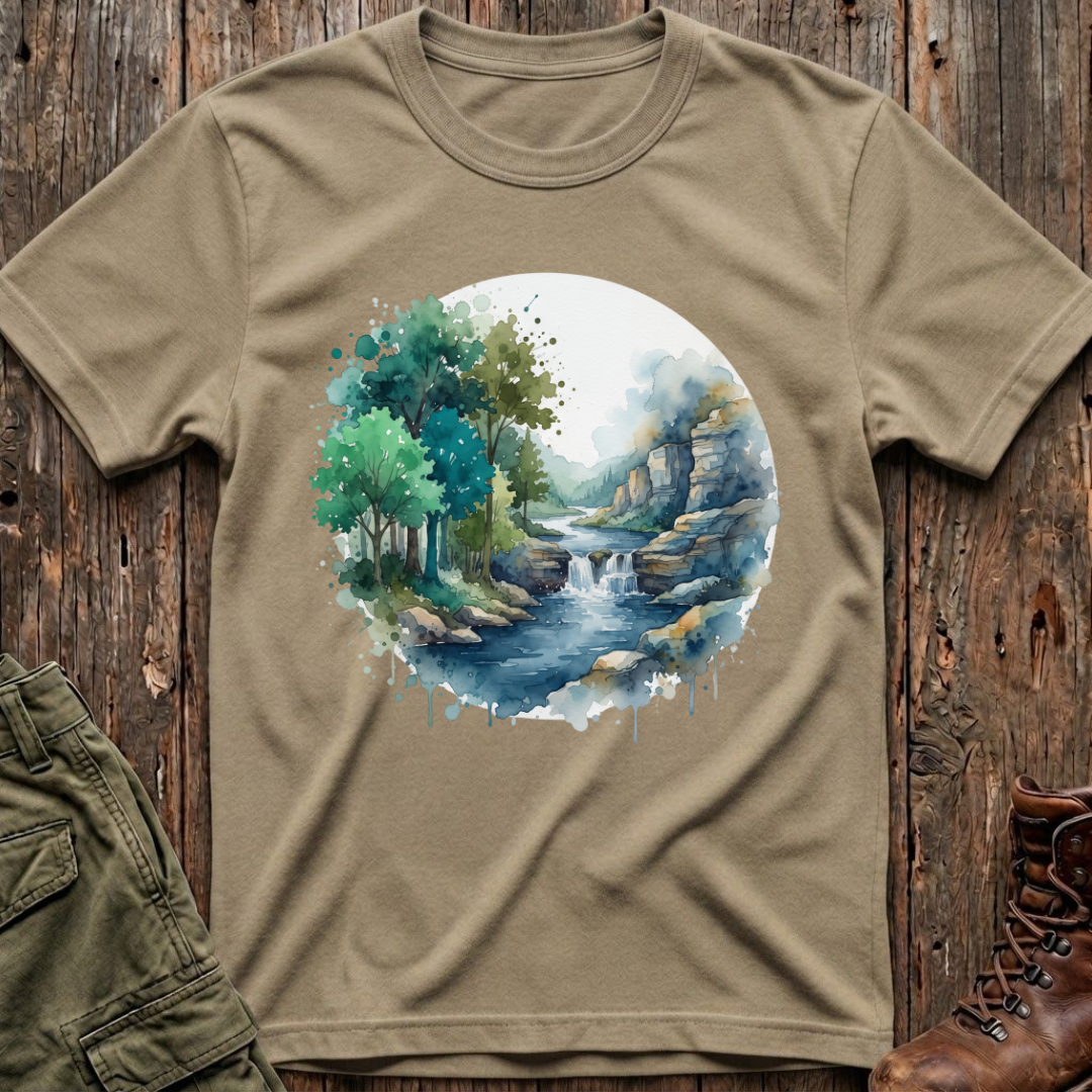 Watercolor Waterfall T-Shirt