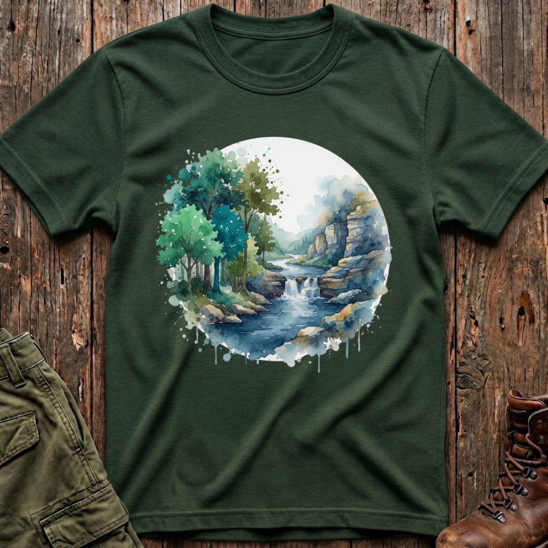 Watercolor Waterfall T-Shirt
