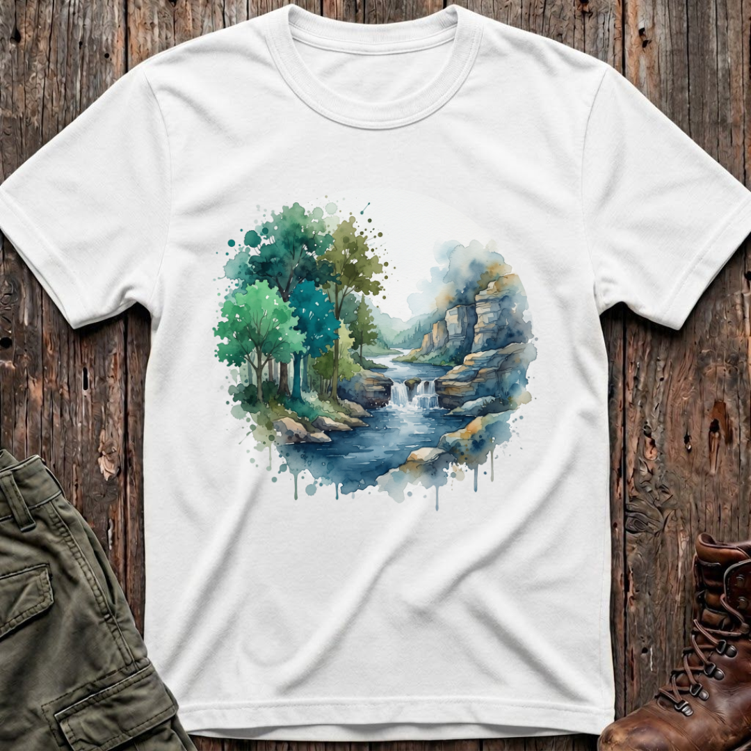 Watercolor Waterfall T-Shirt